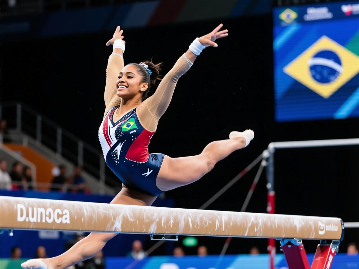 肆意张扬!南美女子体操选手大赛表现抢镜 第1张