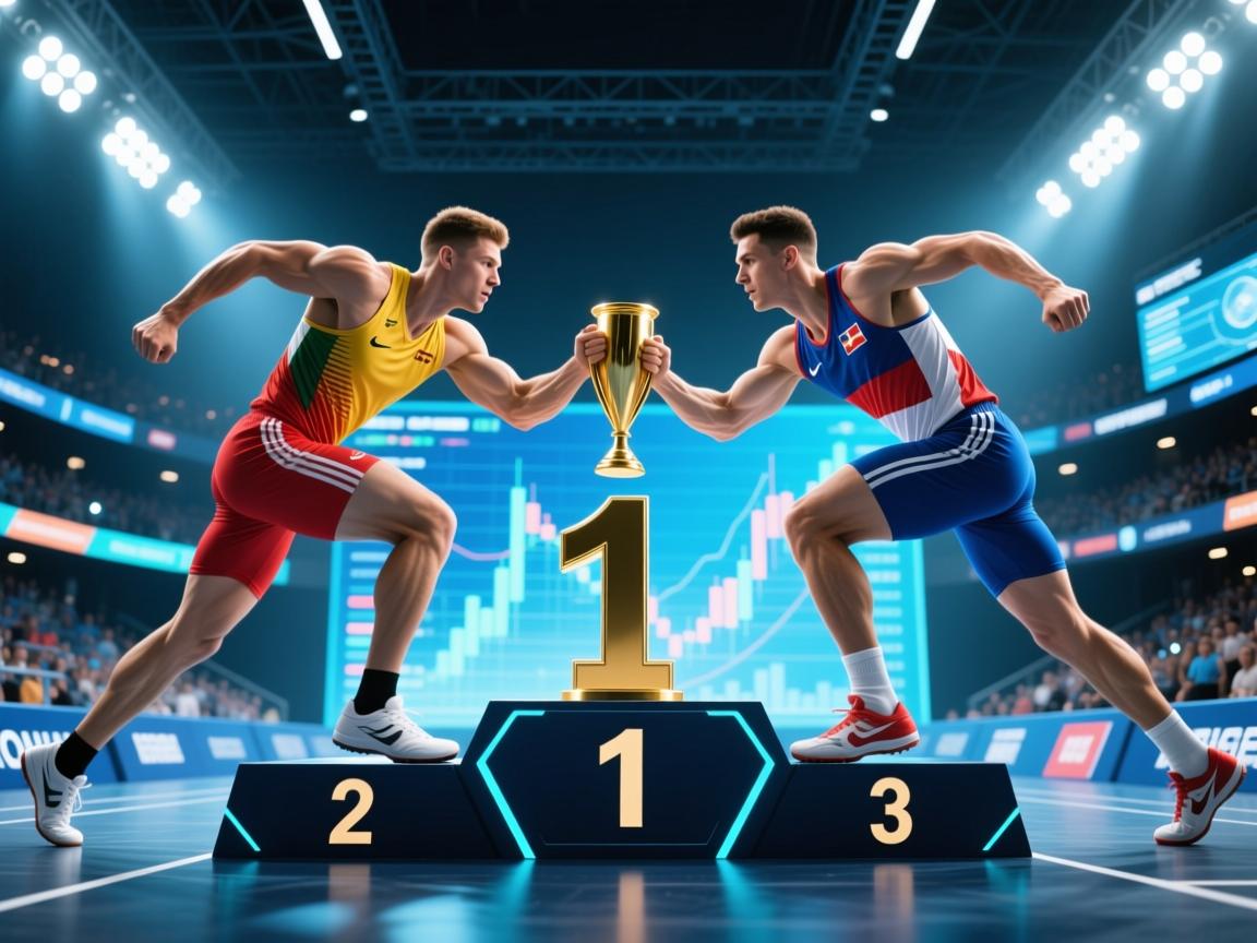 精彩对决！两国运动员争夺第一名