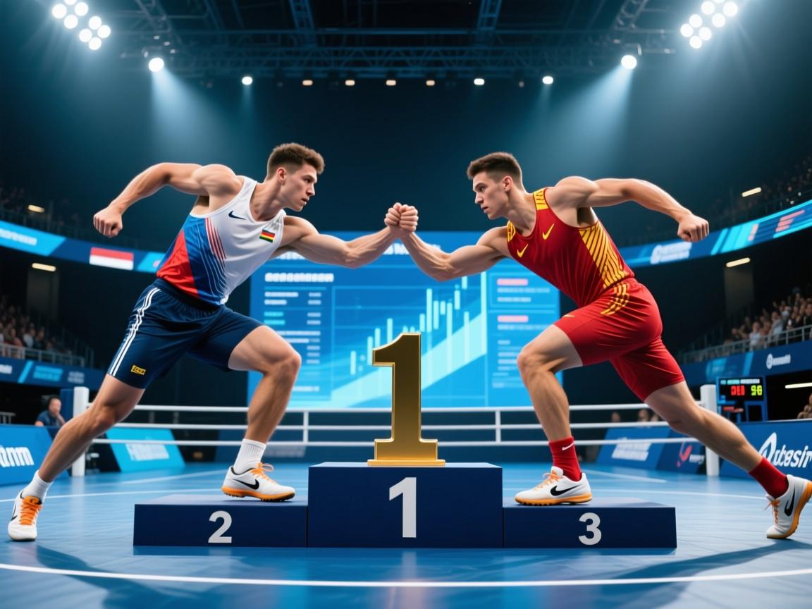 精彩对决！两国运动员争夺第一名  第2张