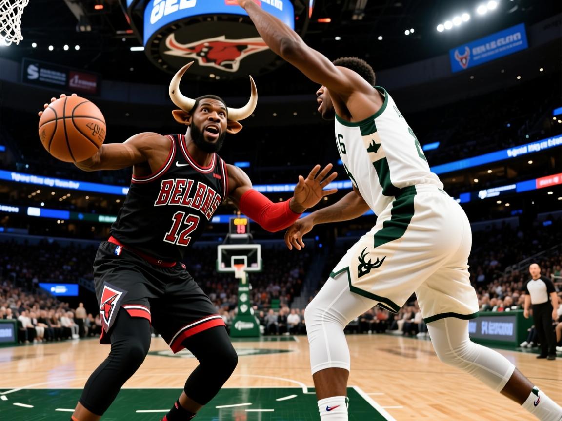 公牛队惊险击败雄鹿队，豪取连胜